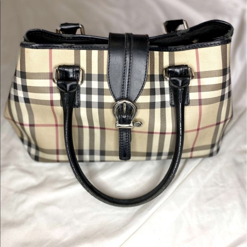 Burberry Nova Check London Tote Buckle